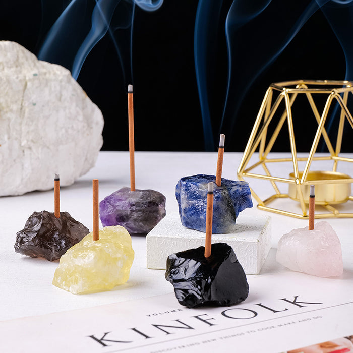 Raw-Style Stone Incense Holder | Size & Hole Options
