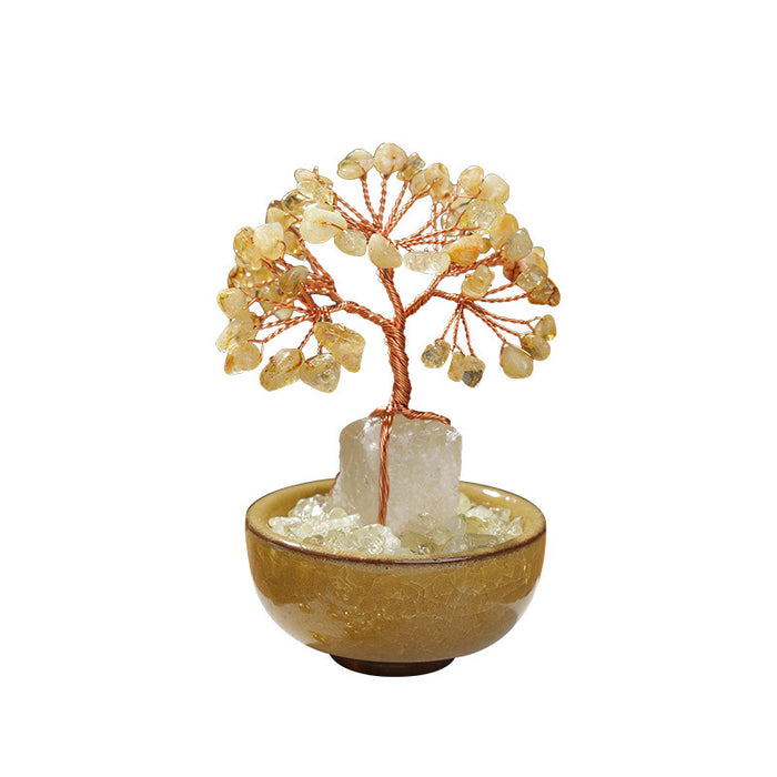 Crystal Chip Money Tree in a Bowl – Stone Centerpiece Styles