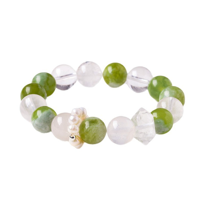 Xiuyu Jade & Quartz Bead Bracelet · Four Color Styles