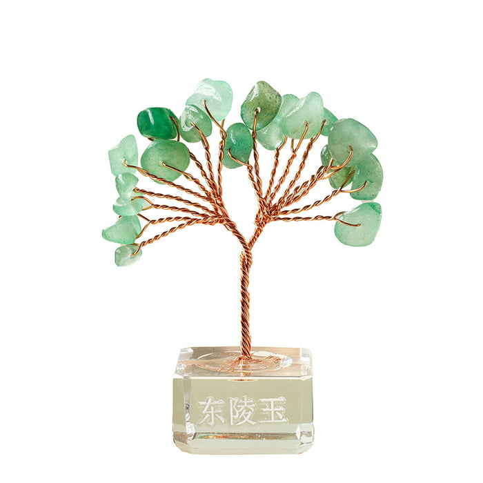 Mini Crystal Chip Fan Tree – Engraved Glass Base