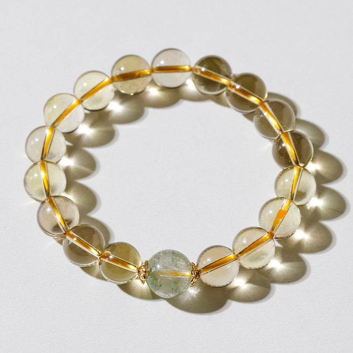Citrine & Inclusion Bead Bracelet · Two Focal Styles