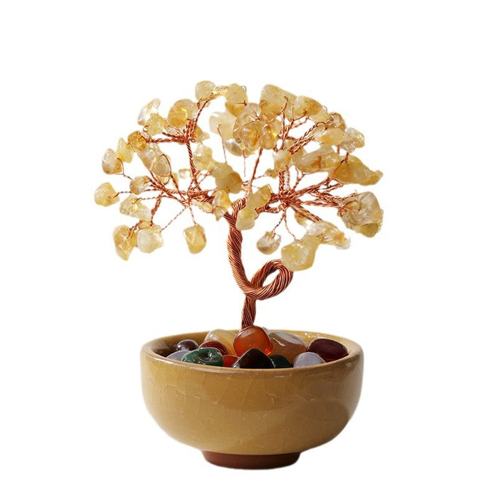 Crystal & Stone Chip Trees in Glazed Bowls – 49 Decorative Styles