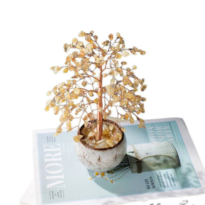 Crystal Canopy Tree in a Glazed Bowl