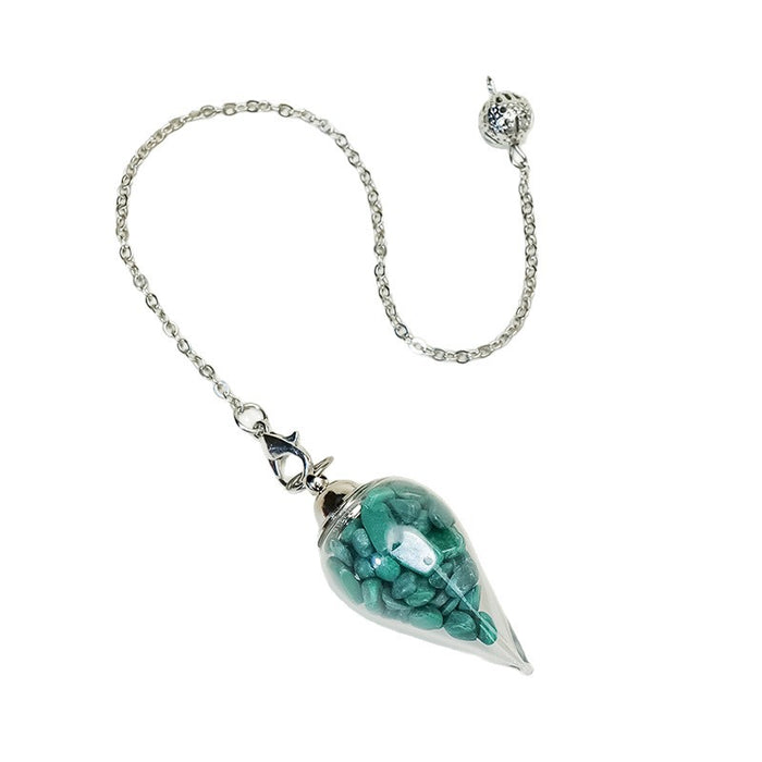 Crystal Chip Bottle Pendant — Detachable Chain & Color Options