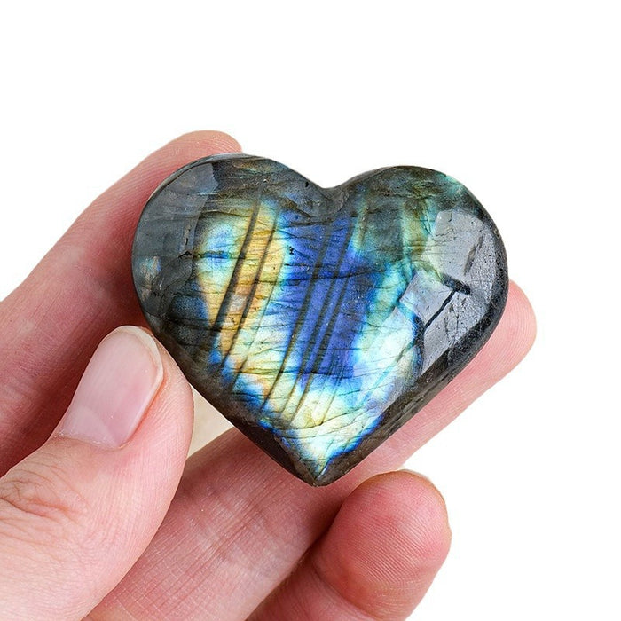 Labradorite Heart Stone | Five Size Options