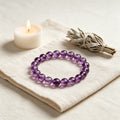 Amethyst Bead Bracelet · Five Bead-Size Options