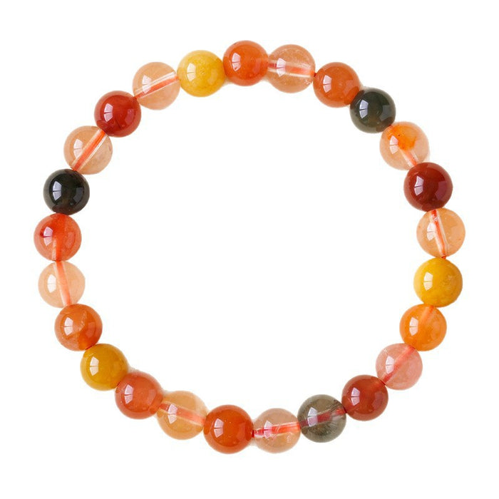Rabbit-Hair Style Bead Bracelet — 8 mm, Fu Lu Shou