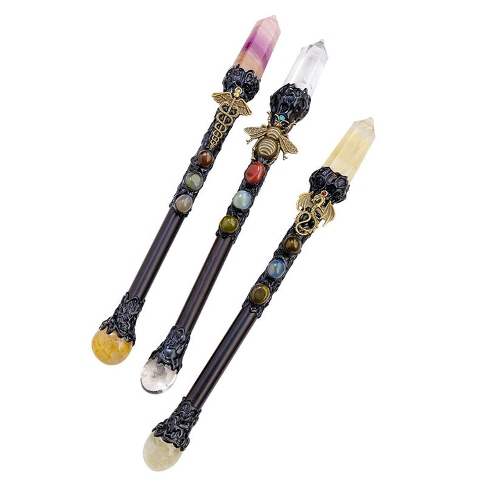 Stone-Topped Decorative Wand | Random Color & Design