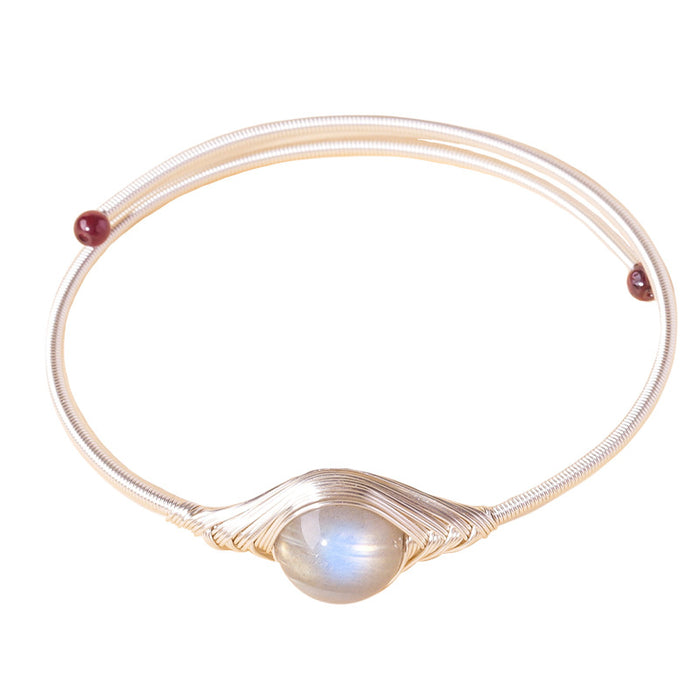 Wire-Wrapped Stone Bangles · Focal, Bead & Chip Cuff Styles
