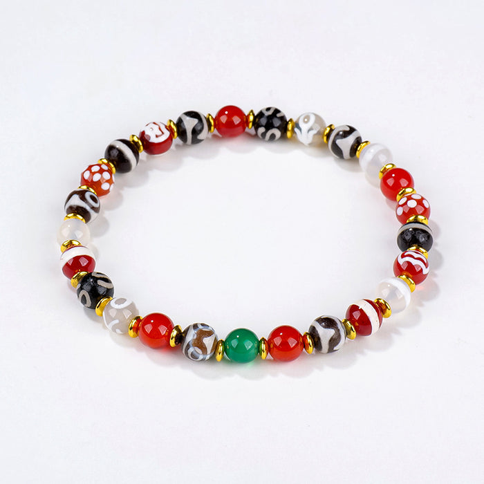 Multicolor Patterned Agate Bracelet