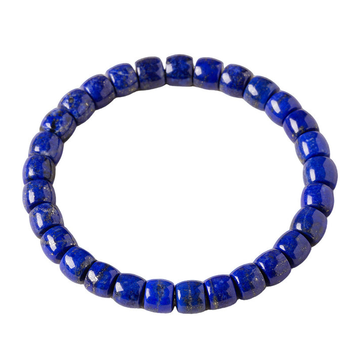 Lapis Lazuli Barrel Bead Bracelet — Approx. 7 × 6 mm
