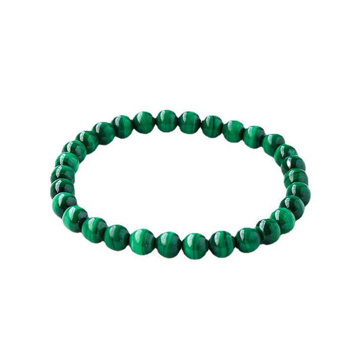 Malachite Bead Bracelet · 6 mm