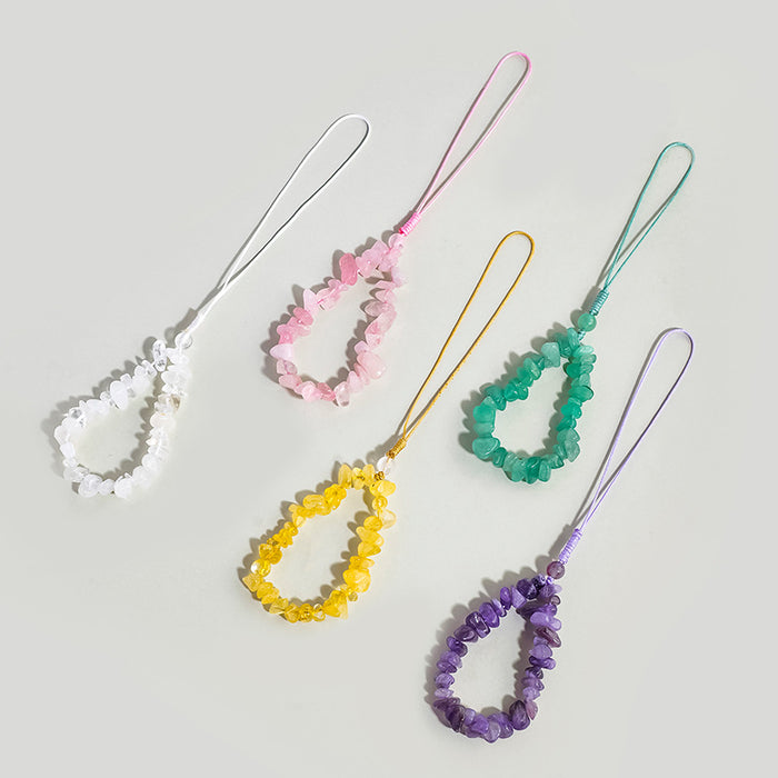 Stone Chip Phone Charm · Long & Short Color Styles