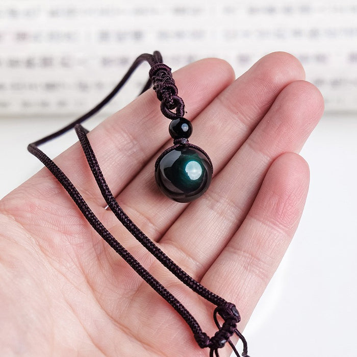 Round Stone Cord Pendant — Four Styles, 16 or 18 mm
