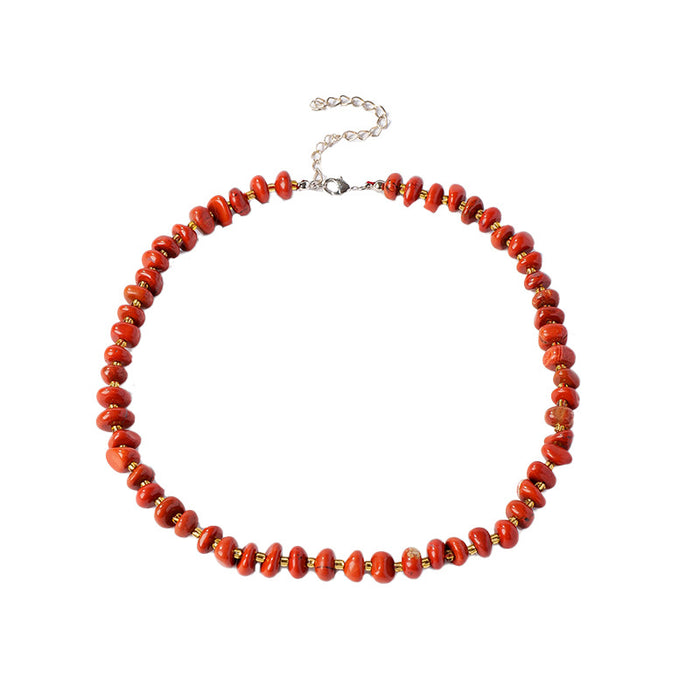 Irregular Stone Bead Necklace — Seven Styles, Approx. 47 cm