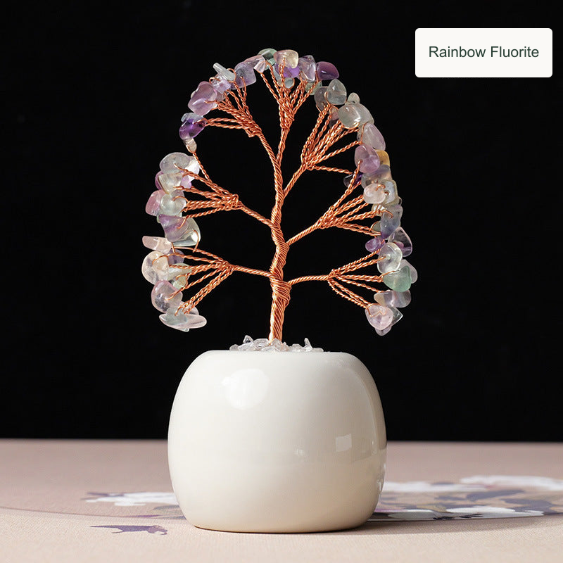 Rainbow Fluorite crystal tree — English option label