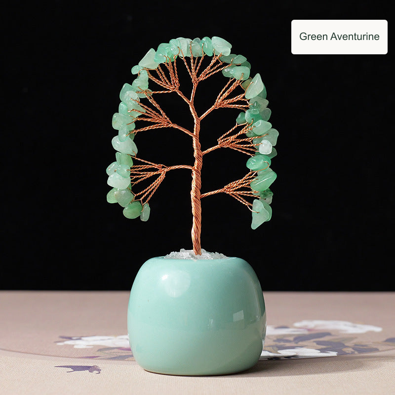 Green Aventurine crystal tree — English option label