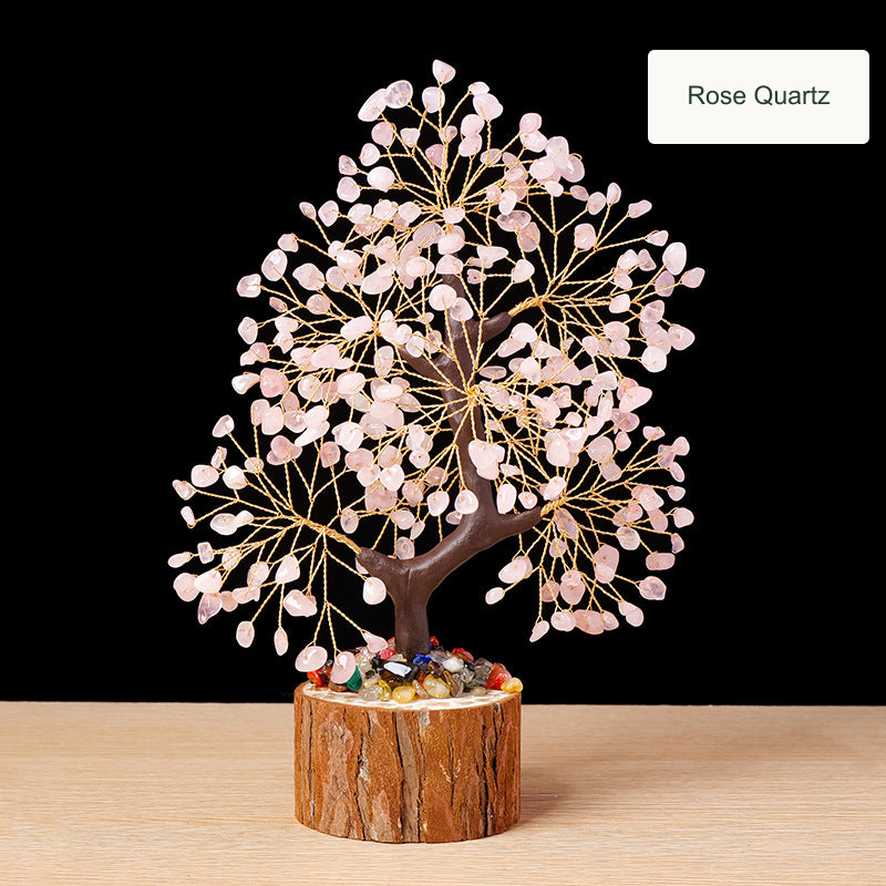 Rose Quartz decorative tree — English option label