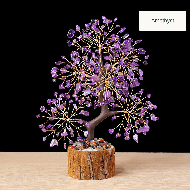 Amethyst decorative tree — English option label
