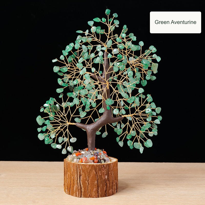 Green Aventurine decorative tree — English option label