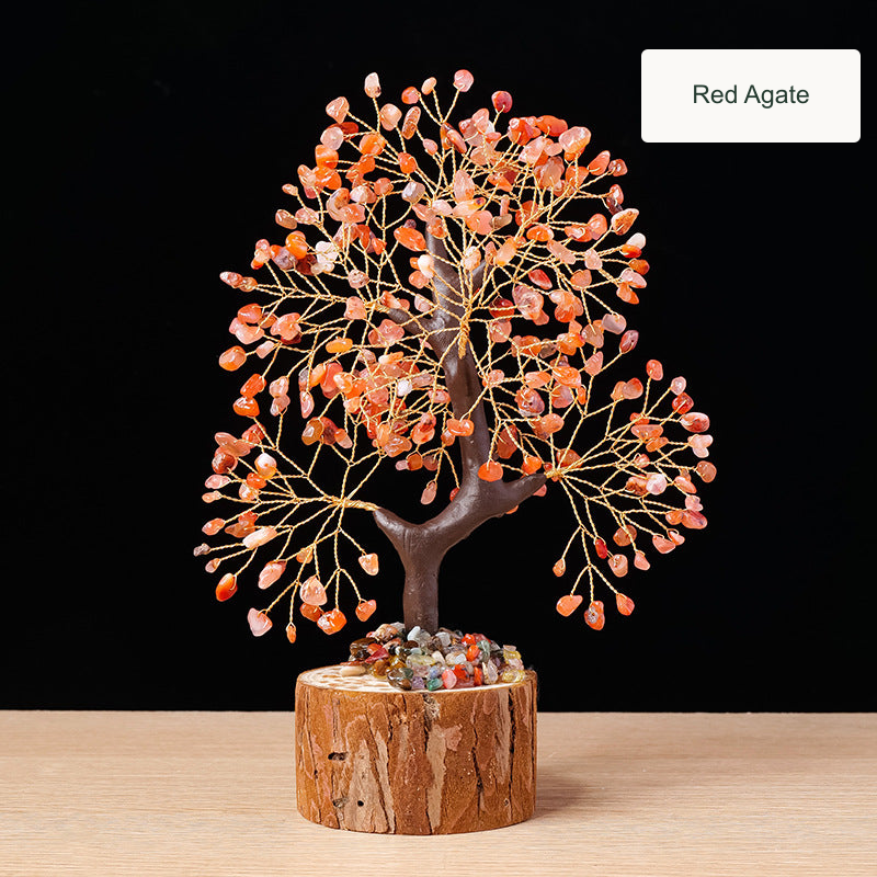 Red Agate decorative tree — English option label