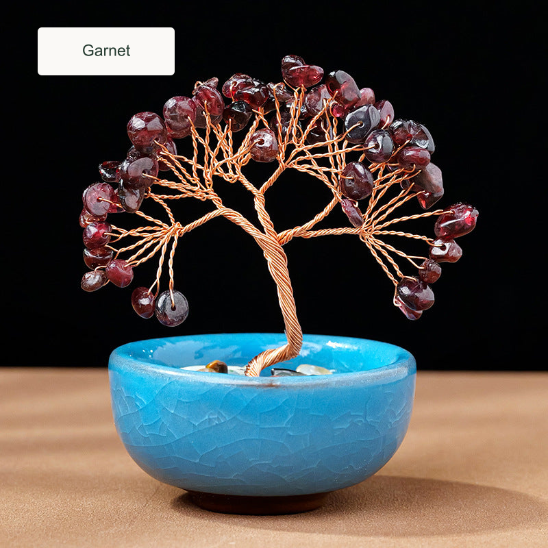 Garnet decorative tree — English option label