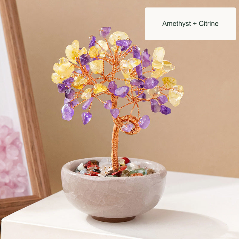 Amethyst + Citrine decorative tree — English option label