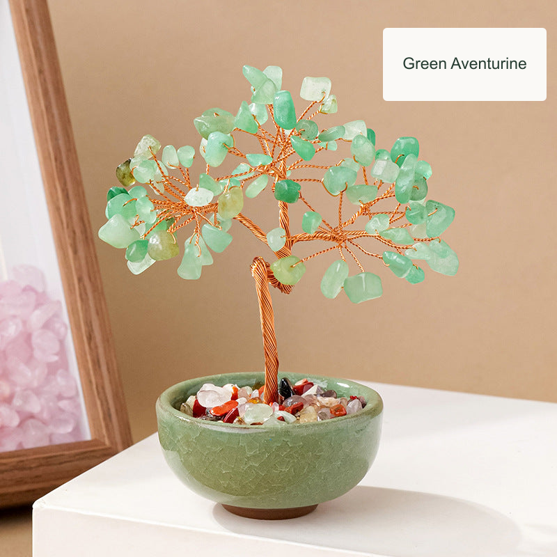 Green Aventurine decorative tree — English option label