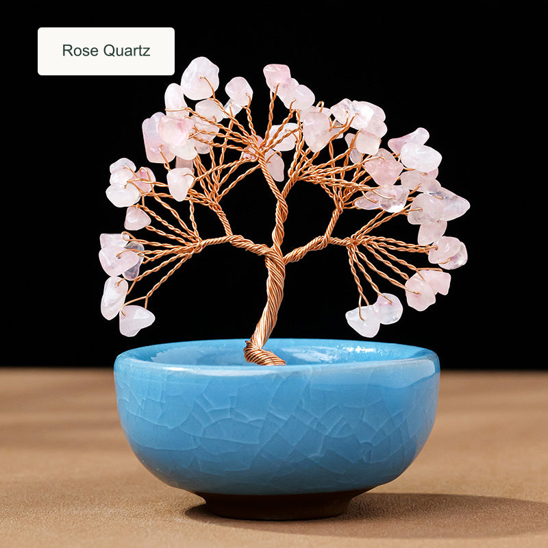Rose Quartz decorative tree — English option label