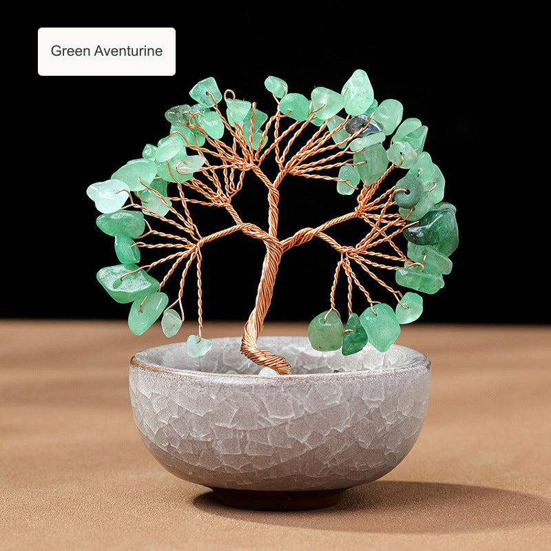 Green Aventurine decorative tree — English option label