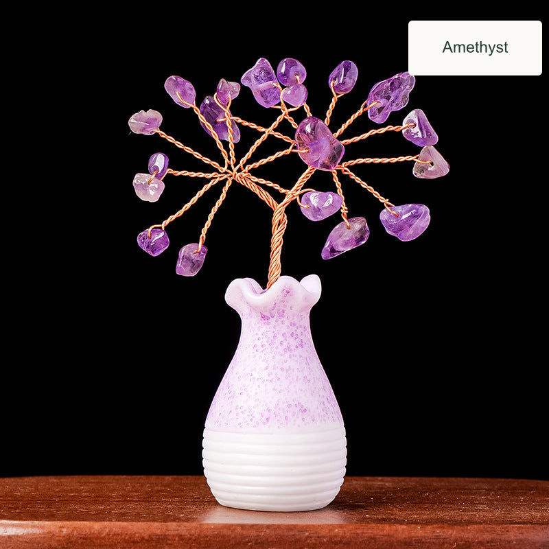 Amethyst crystal tree — English option label