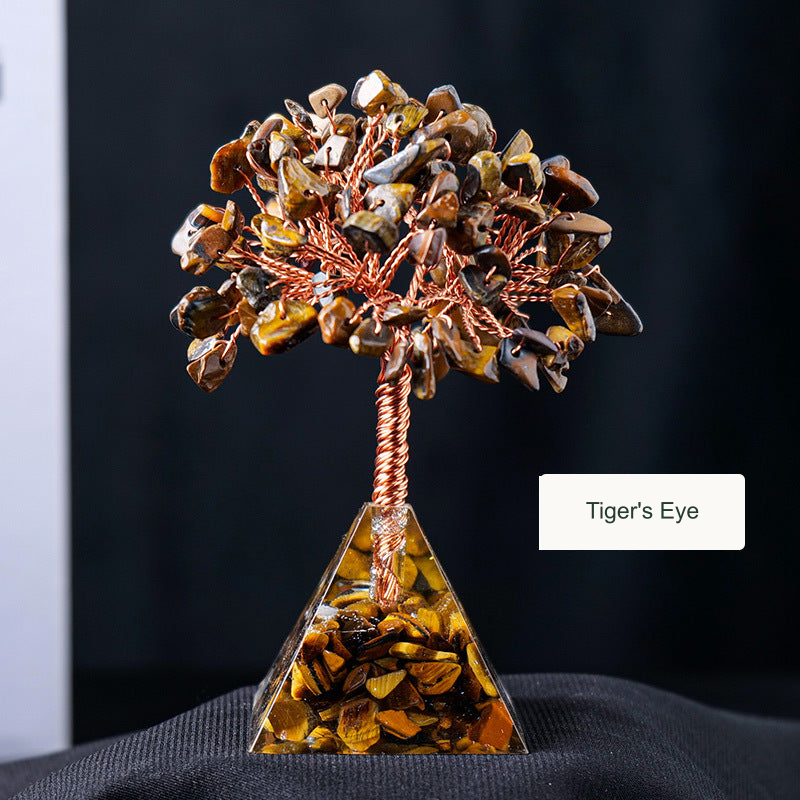 Tiger's Eye crystal tree — English option label