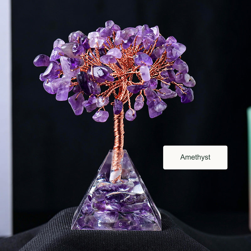 Amethyst crystal tree — English option label