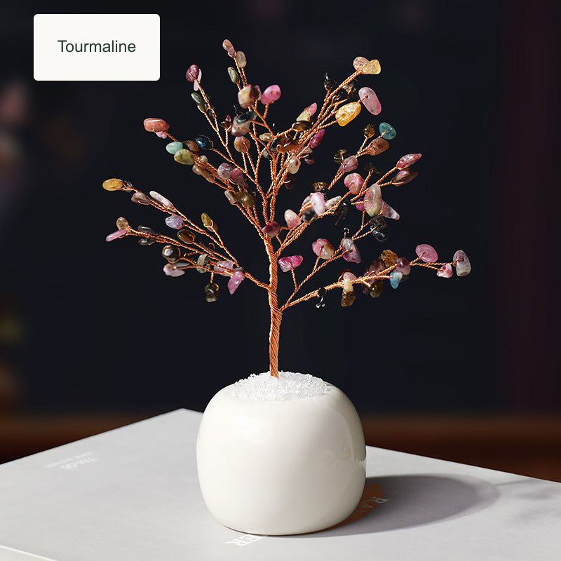 Tourmaline crystal tree — original product photo with English option label