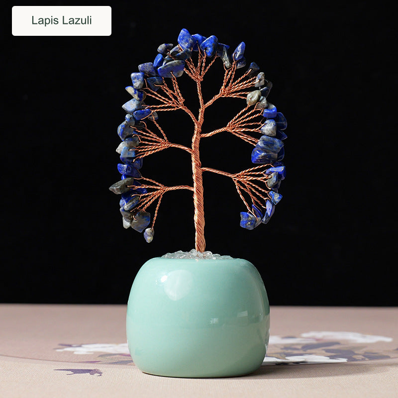 Lapis Lazuli crystal tree — original product photo with English option label