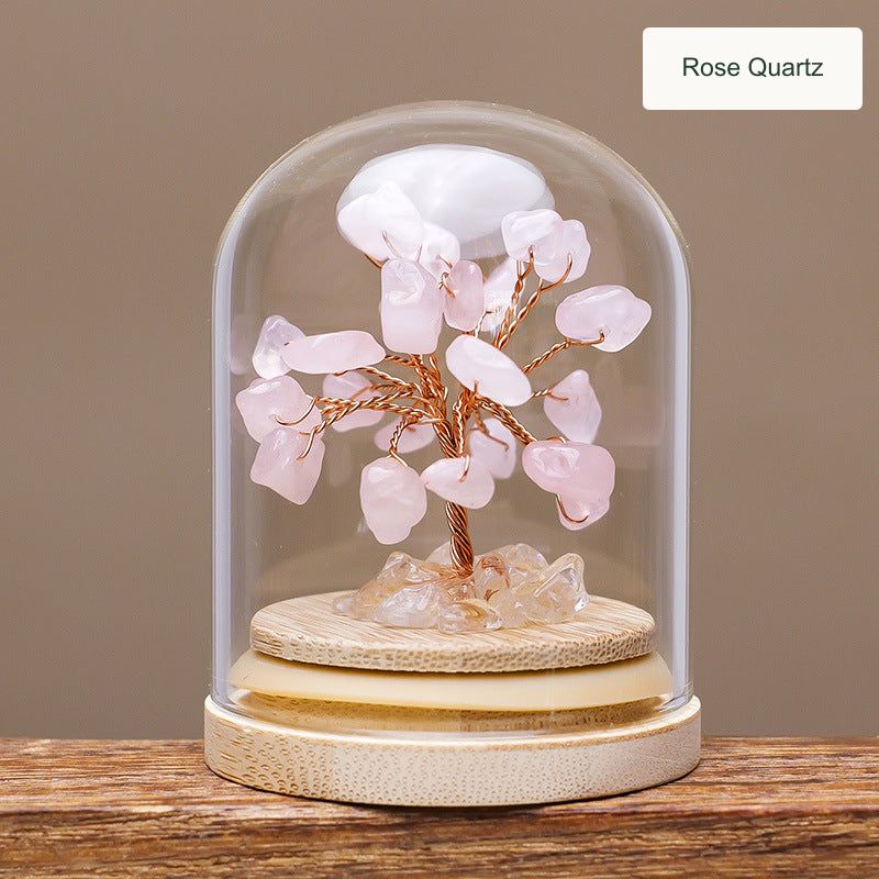 Rose Quartz decorative tree — English option label