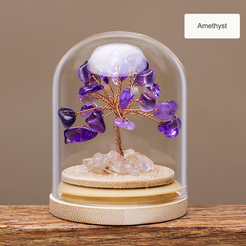 Amethyst decorative tree — English option label