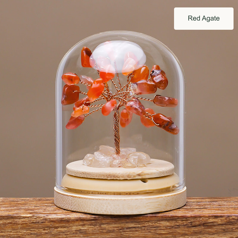 Red Agate decorative tree — English option label