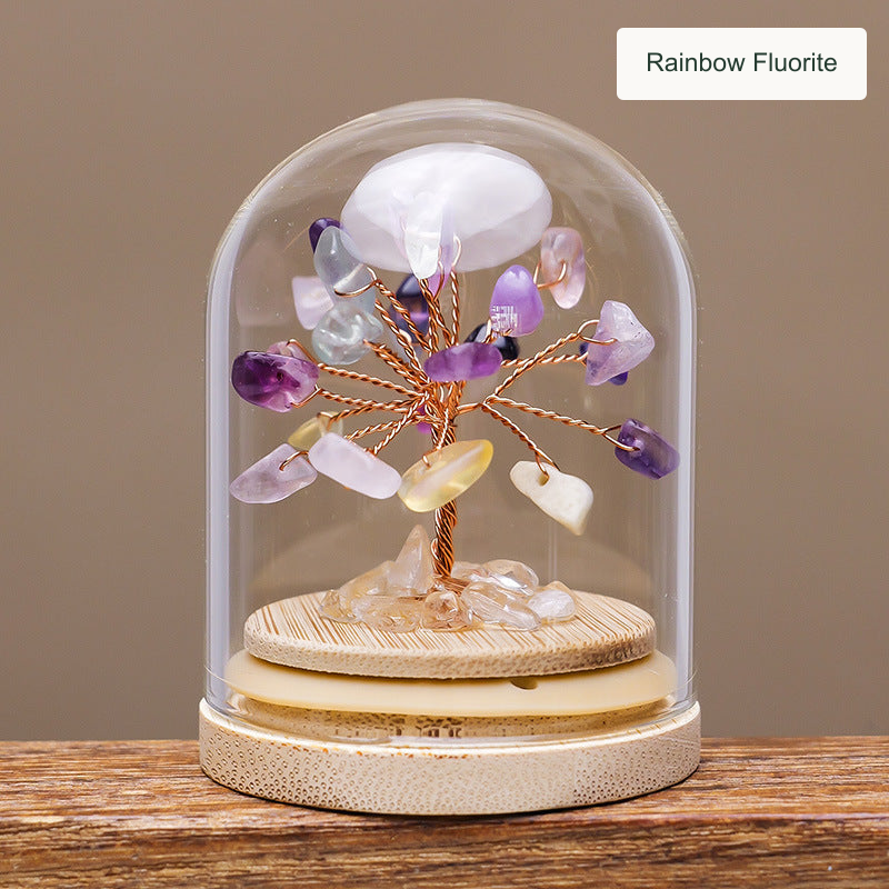 Rainbow Fluorite decorative tree — English option label