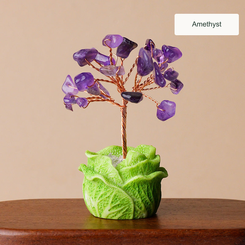 Amethyst crystal tree — English option label