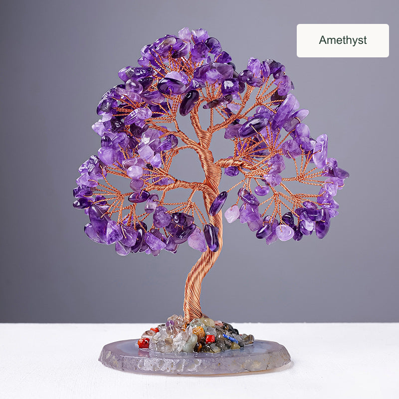 Amethyst crystal tree — English option label