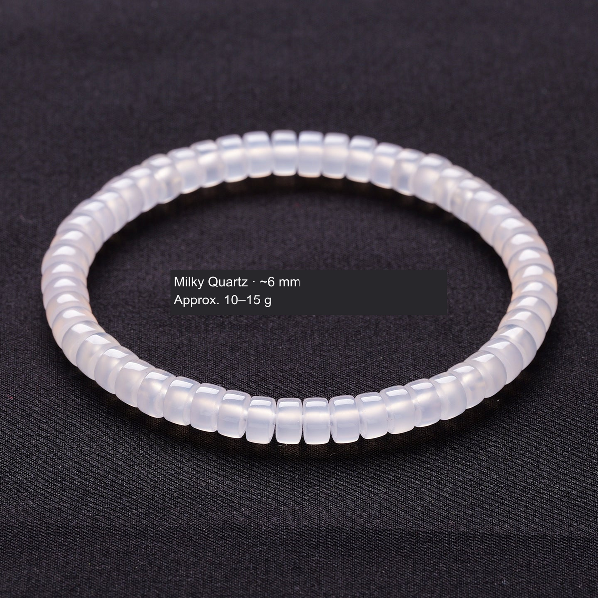 Original bead jewelry with English material/style and specification labels; product unchanged