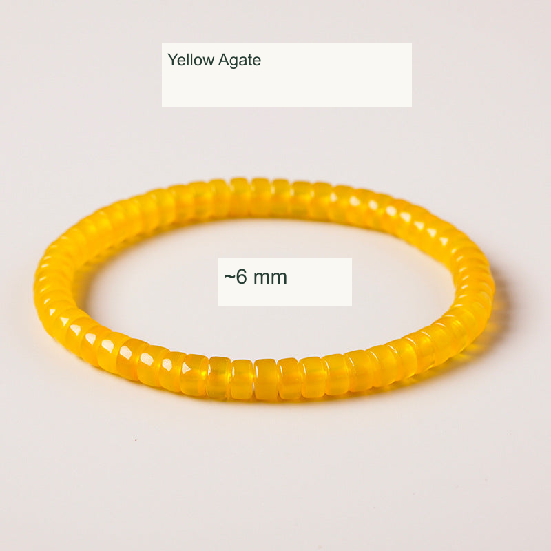 Original bead jewelry with English material/style and specification labels; product unchanged
