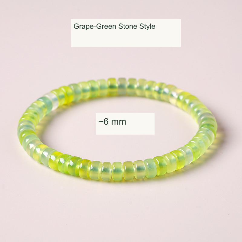 Original bead jewelry with English material/style and specification labels; product unchanged