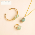 Original stone jewelry photograph with English label; product and metal details unchanged