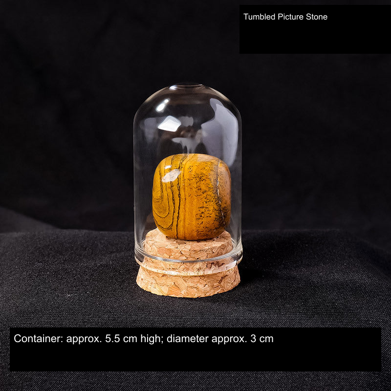 Actual mineral display SKU; English source material and container dimensions, physical specimen unchanged