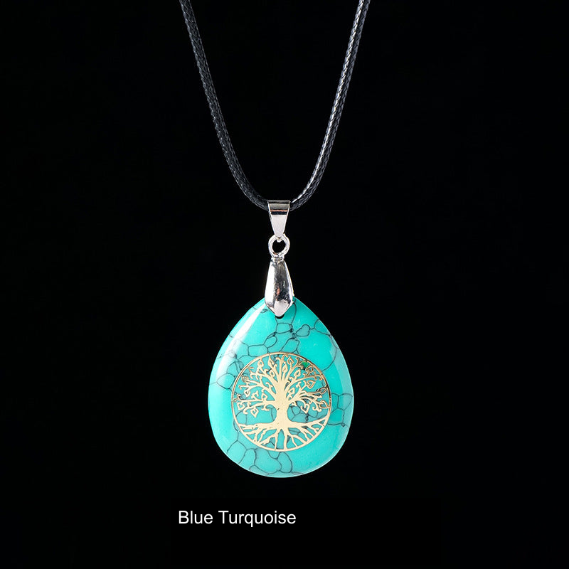 Actual pendant SKU photograph; original product, cord and tree detail preserved, equivalent English source label