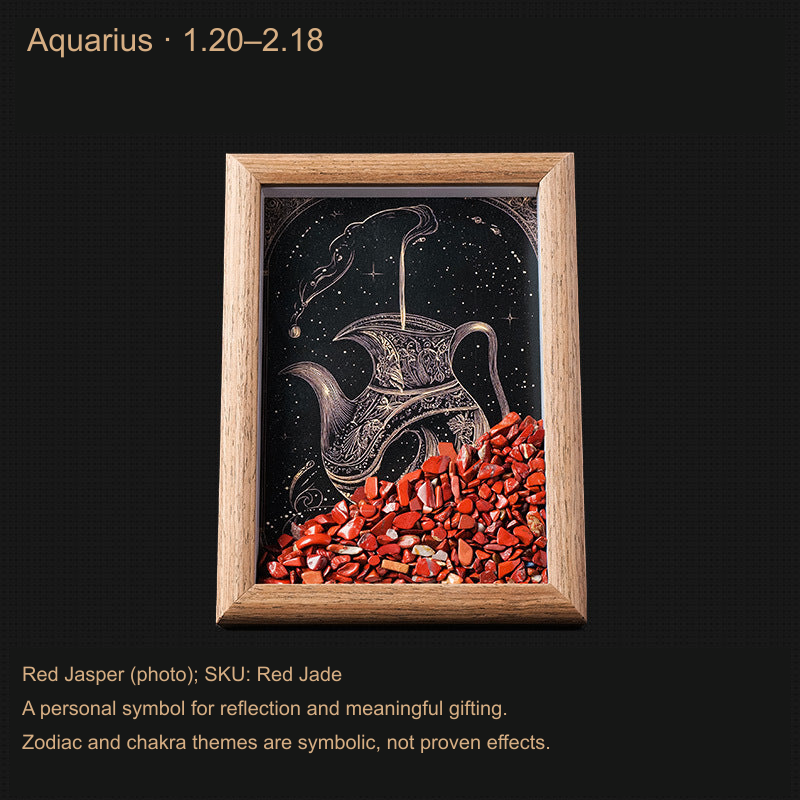 Exact actual zodiac frame; English external caption, intrinsic printed artwork preserved