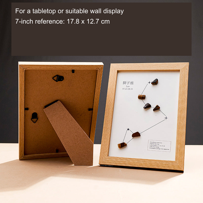 Exact actual zodiac frame; English external caption, intrinsic printed artwork preserved