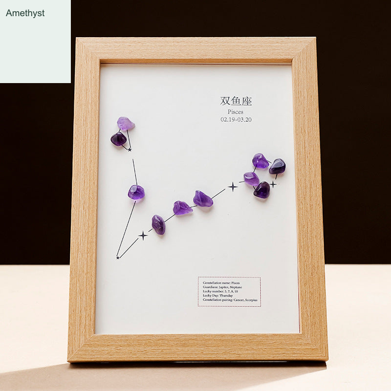 Exact actual zodiac frame; English external caption, intrinsic printed artwork preserved